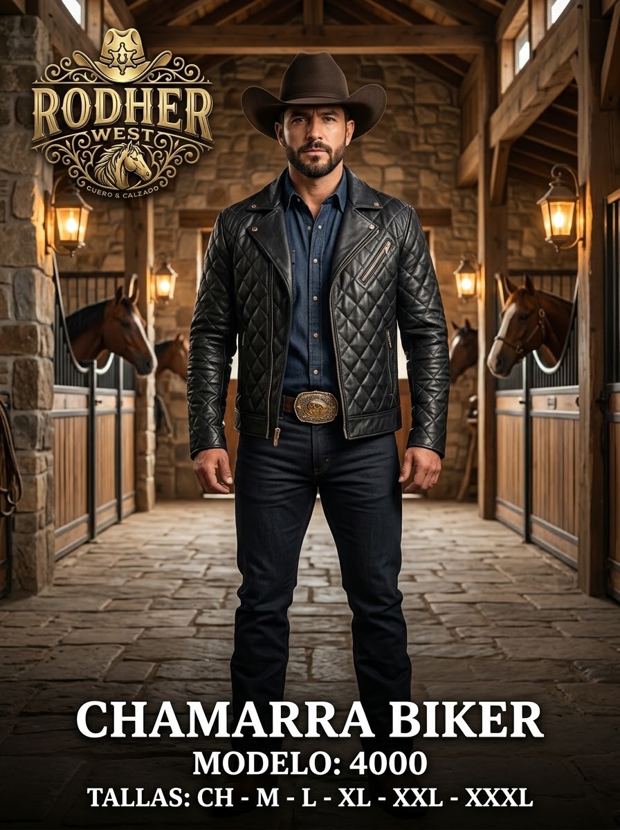 Chamarra Biker Modelo 4000
